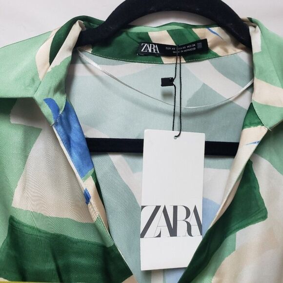 Zara Women’s Flowy Long Sleeve Maxi Cocktail Party Formal  Chic Dress XS NWT - Picture 12 of 16